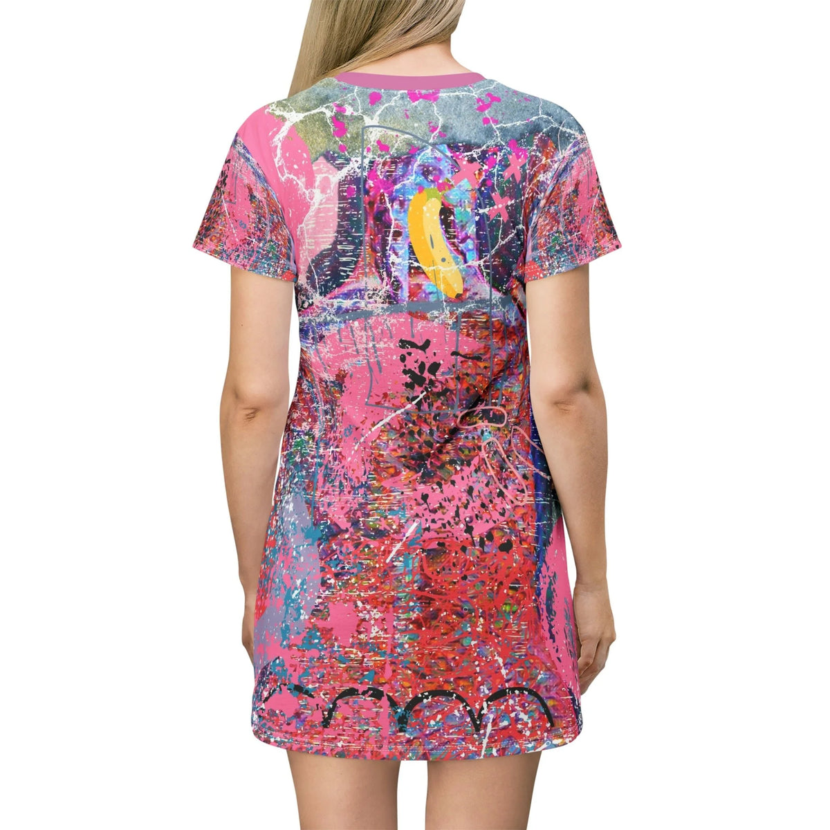 Designers T-Shirt Dress FUSCIA | Minimal by Queennoble